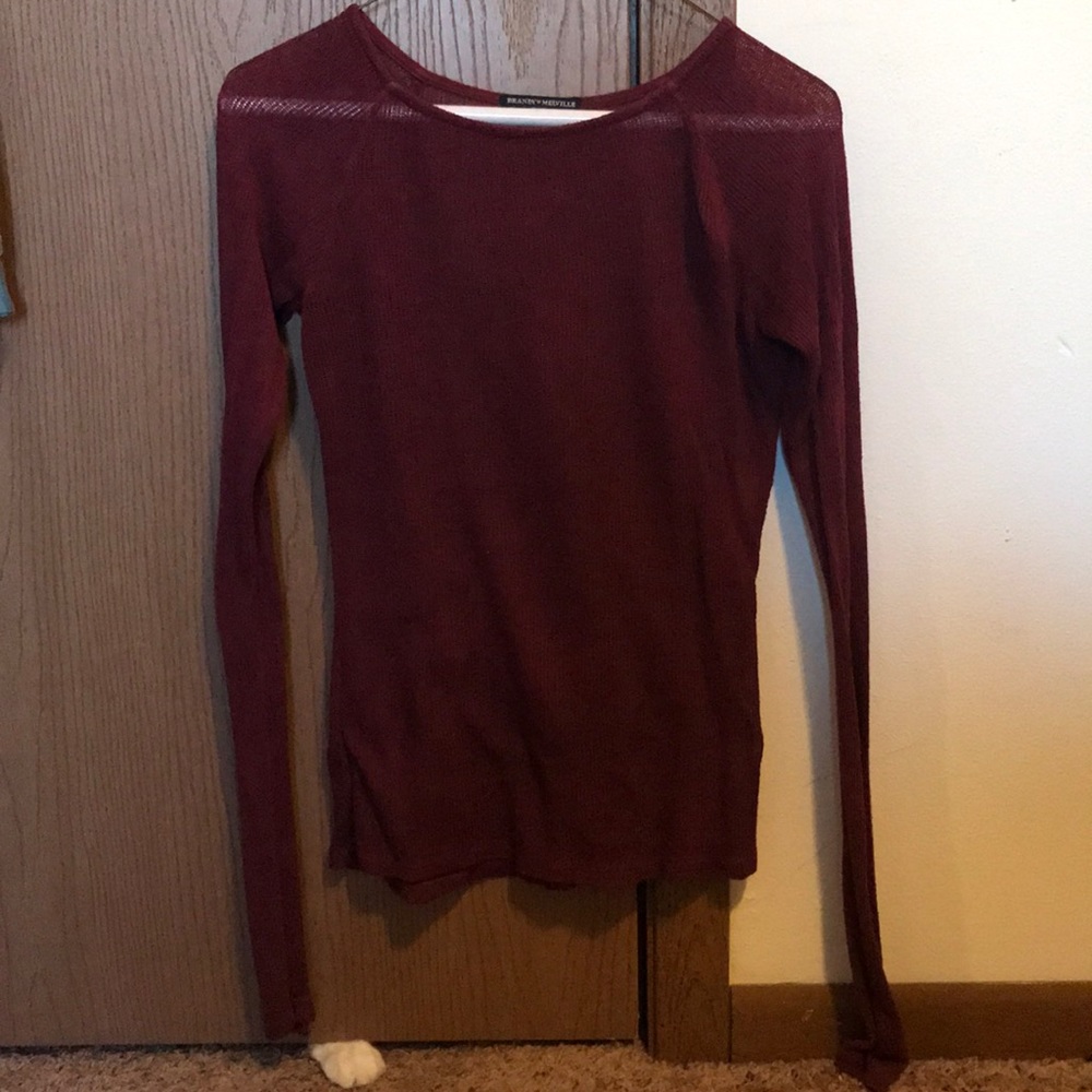 Brandy Melville Burgandy Long sleeve